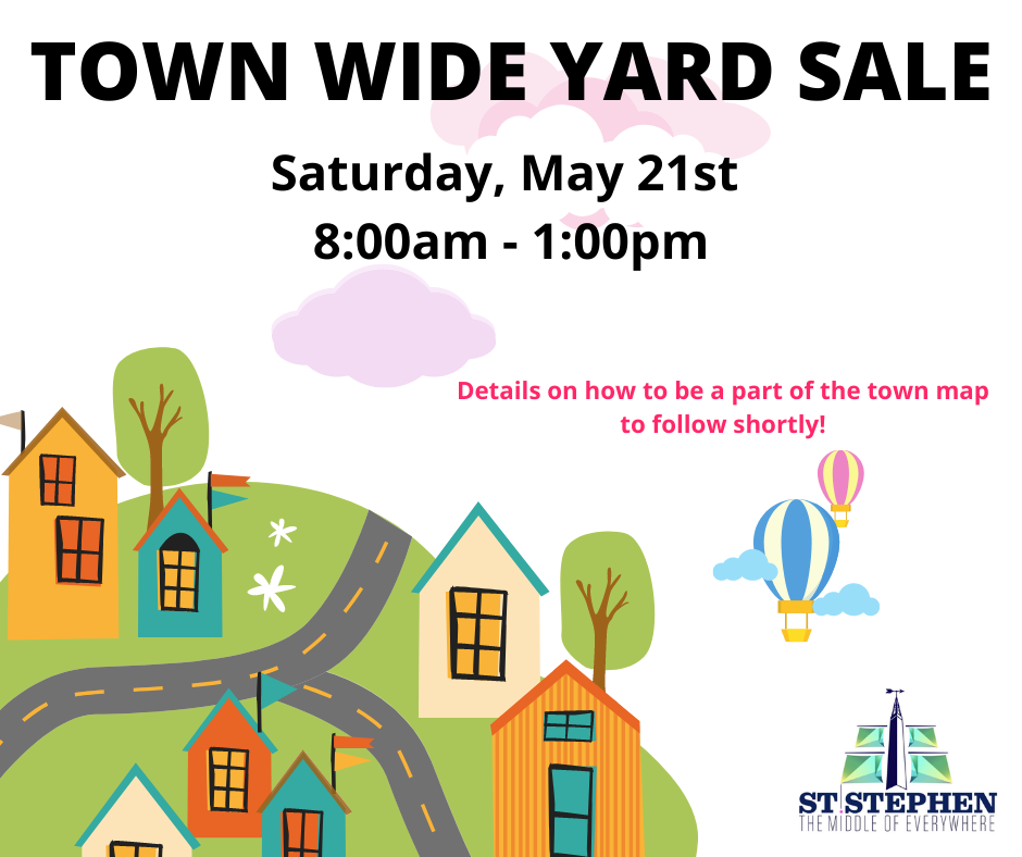 Town Wide Yard Sale St. Stephen, New Brunswick